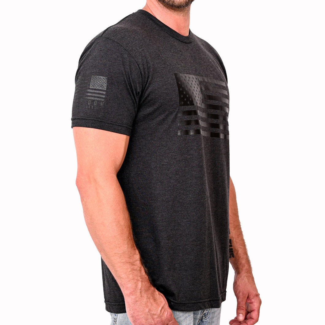 Murdered Out American Flag T-Shirt