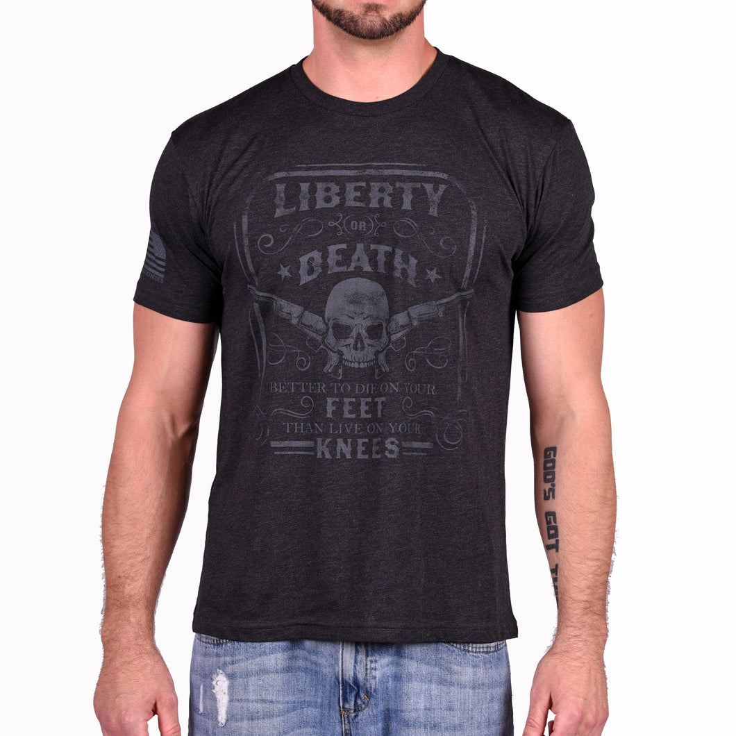 Liberty or Death T-Shirt (Black on Black)