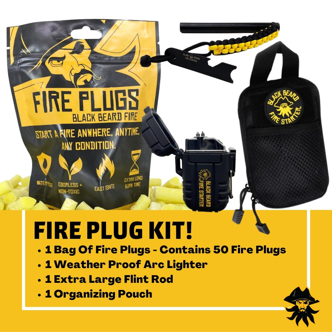 Black Beard Fire Plug Kit  - Fire Starter Kit