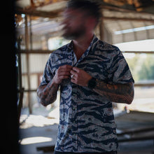 Tiger Stripe Green Button-up