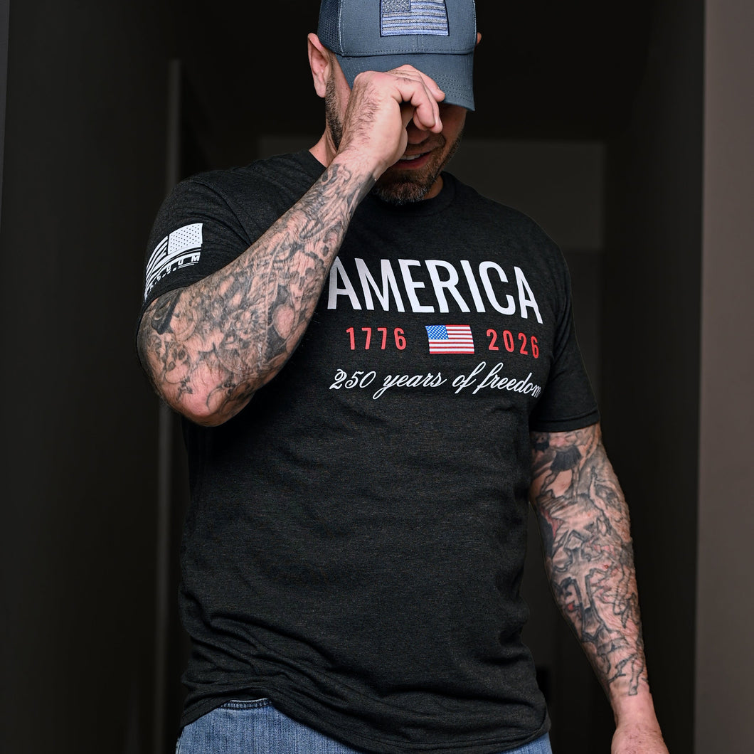 250 Years of Freedom T-Shirt (Heather Black)