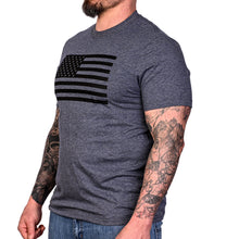 Classic American Flag T-Shirt (Charcoal)