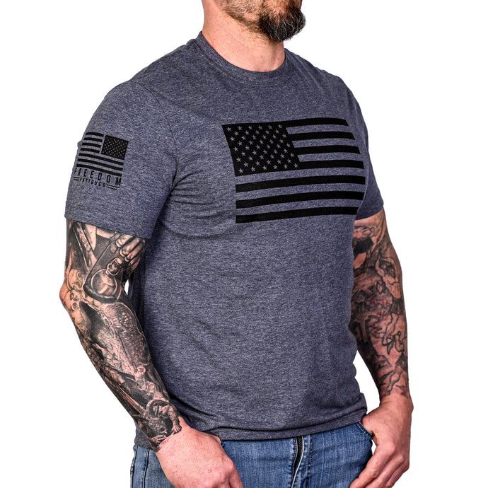 Classic American Flag T-Shirt (Charcoal)