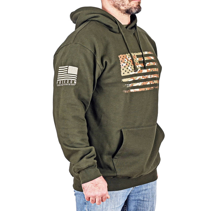 Arid Camo Flag Hoodie (OD Green)