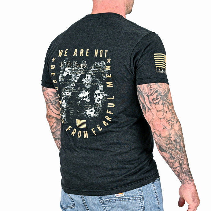 We Are Not Descended from Fearful Men T-Shirt  (Heather Black)
