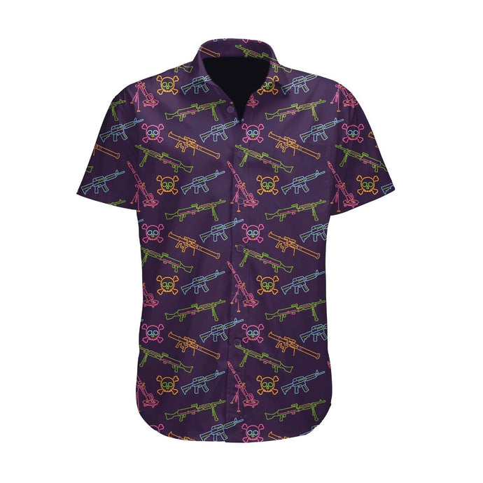 Neon Lights & Gun Fights Button-up