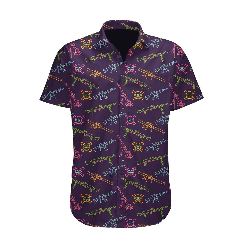 Neon Lights & Gun Fights Button-up
