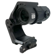 Black; EOTECH - G45 Magnifier w/ FAST Omni Flip-To-Center Magnifier Mount Black Side Profile - HCC Tactical
