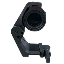 Black; EOTECH - G45 Magnifier w/ FAST Omni Flip-To-Center Magnifier Mount Black Front - HCC Tactical