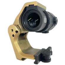 EOTECH - G45 Magnifier w/ FAST Omni Flip-To-Center Magnifier Mount FDE Side Profile - HCC Tactical