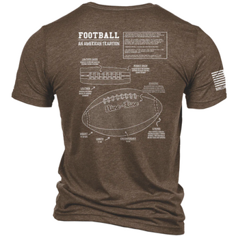 Brown; Nine Line - Football Schematic (Tri-Blend) - HCC Tactical