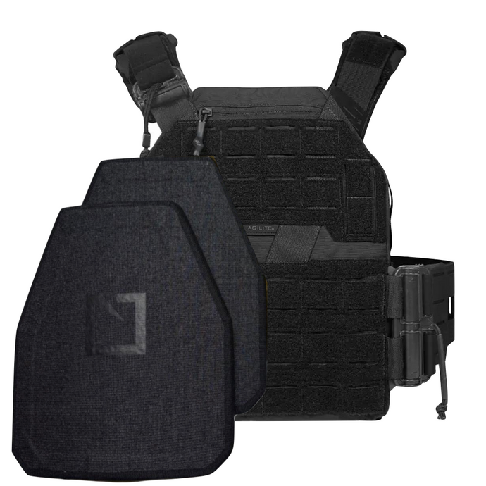 Black; Agilite - K-Zero SF Plate Carrier & 4601 LEVEL IV - Shooter - HCC Tactical