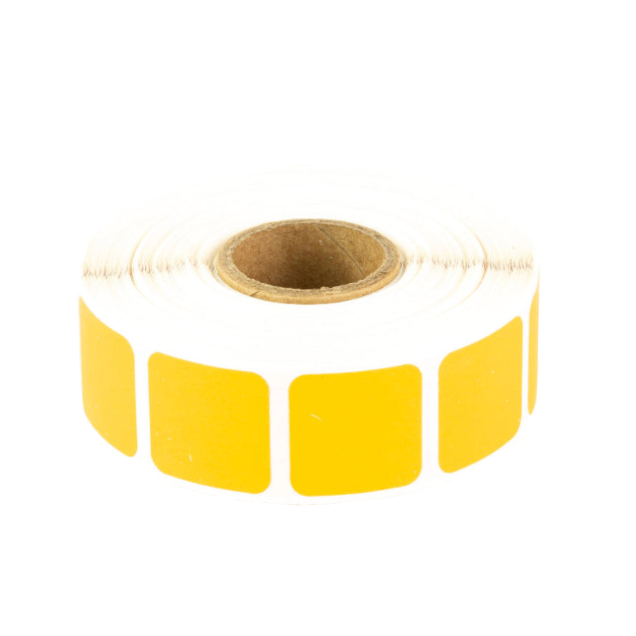 Yellow; Action Target - Square Target Pasters (7/8") - HCC Tactical