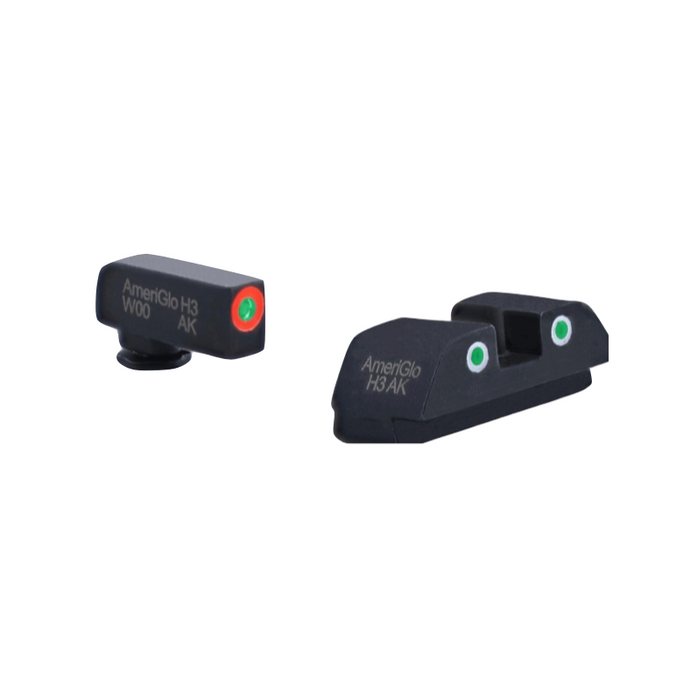 Black; Ameriglo - Custom Classic Night Sights (Glock) - HCC Tactical