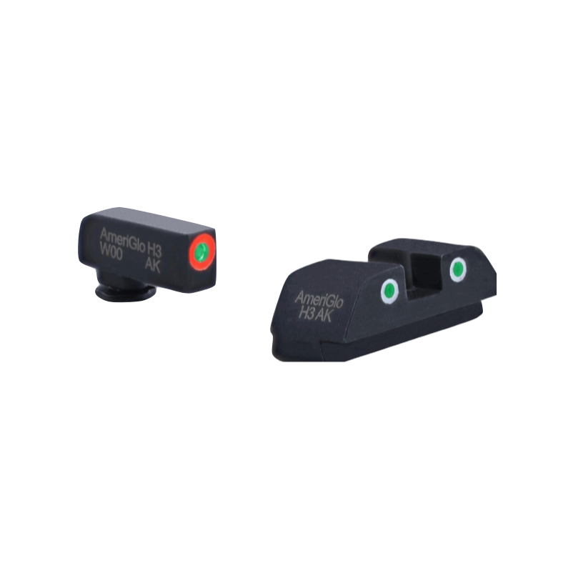 Black; Ameriglo - Custom Classic Night Sights (Glock) - HCC Tactical