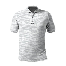 Performance Polo - Tiger Stripe White