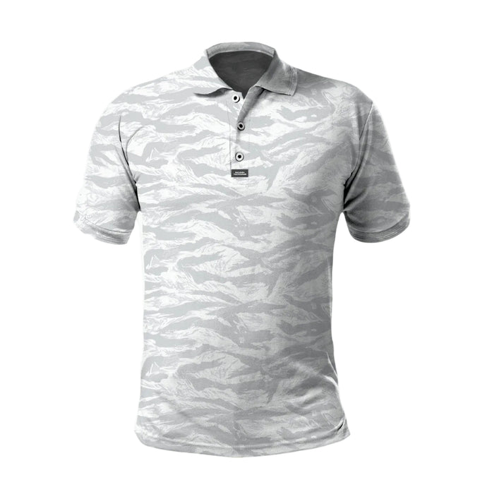 Performance Polo - Tiger Stripe White