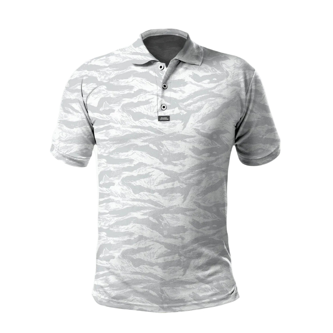 Performance Polo - Tiger Stripe White