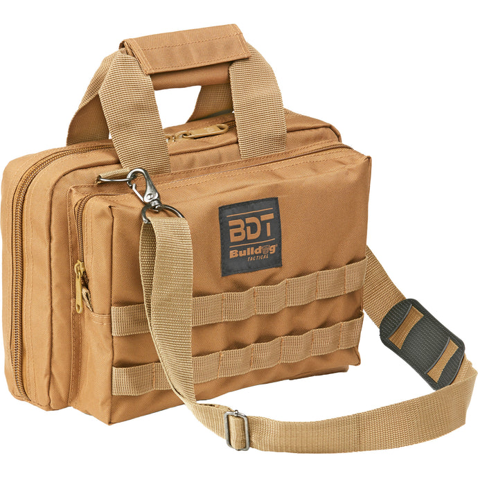 Tan; Bulldog Cases - Deluxe 2 Pistol Range Bag - HCC Tactical