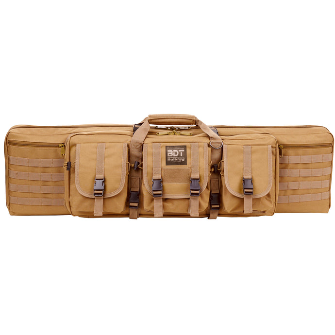 Tan; Bulldog Cases - Deluxe Double Tactical Rifle - HCC Tactical