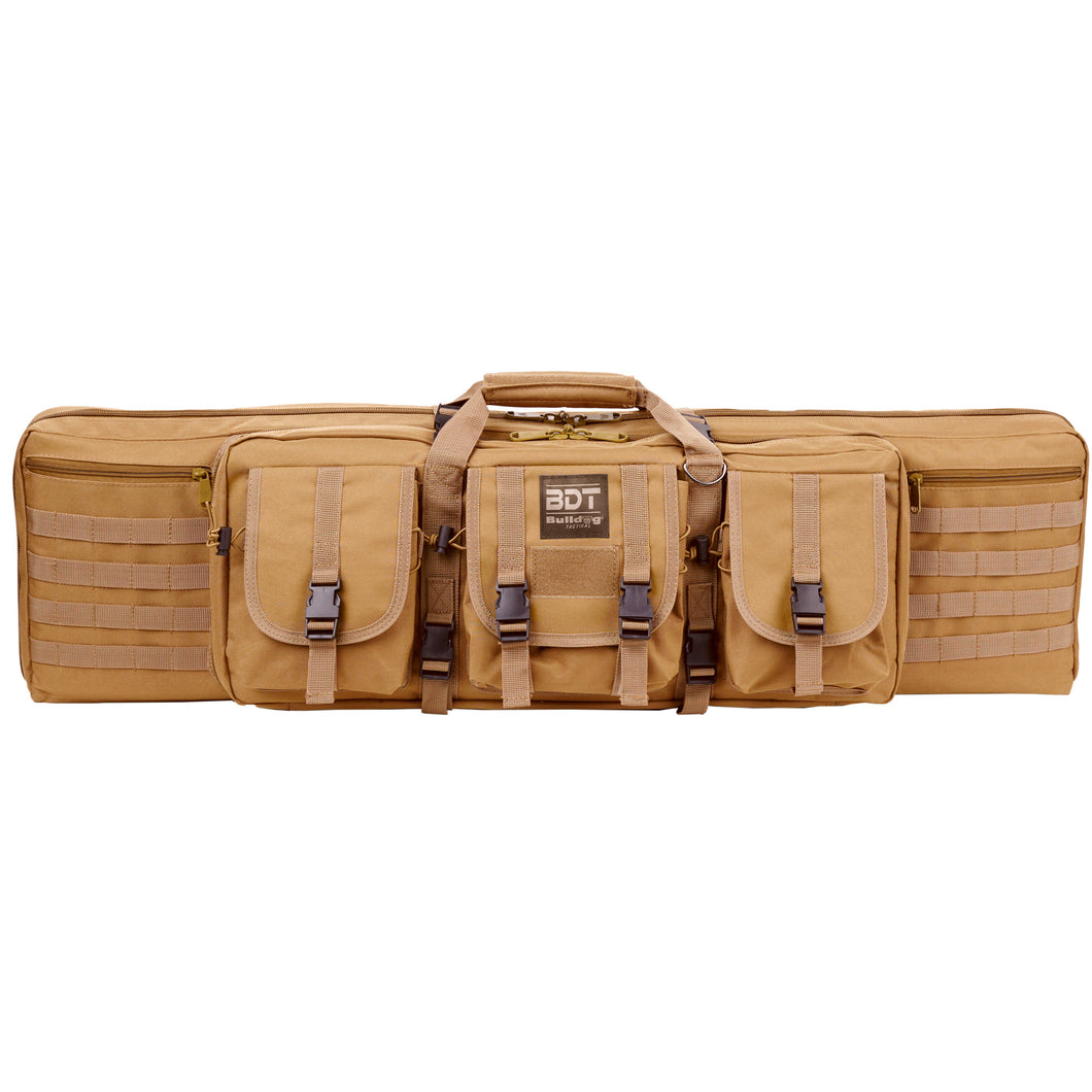 Tan; Bulldog Cases - Deluxe Double Tactical Rifle - HCC Tactical