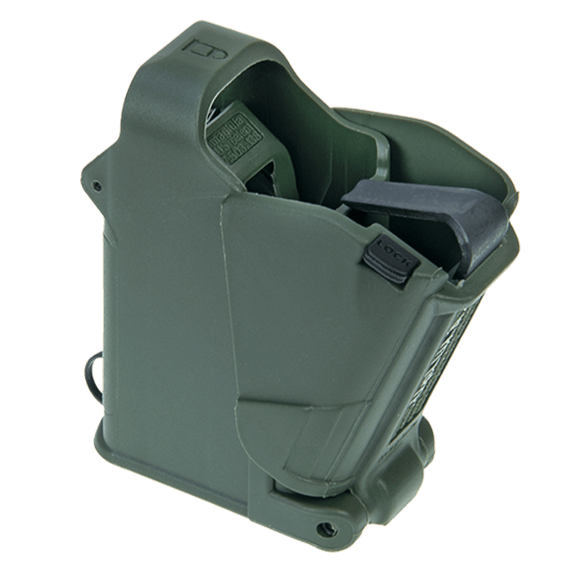 Dark green; Maglula - UpLULA® universal pistol magazine loader 9mm – .45ACP - HCC Tactical