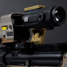 EOTECH - G45 Magnifier w/ FAST Omni Flip-To-Center Magnifier Mount FDE Side Profile - l5 - HCC Tactical
