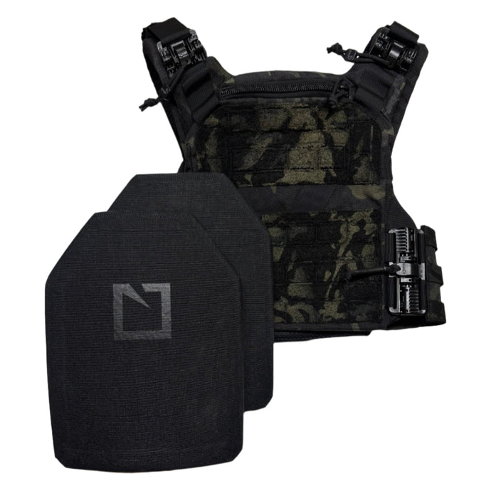 MultiCam Black; Agilite - K19 Plate Carrier Gen 3 & 4403 LEVEL IV (Multi Curve) Loadout - Sapi - HCC Tactical