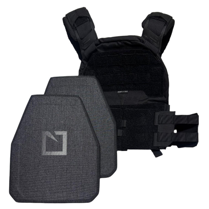 Black; Agilite - K-Zero Plate Carrier & L211 Special Rifle Threat (Single Curve) plates Loadout - shooters - HCC Tactical