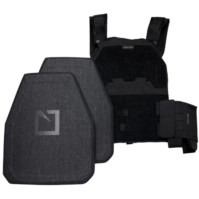 Black; Agilite - Sub Zero Plate Carrier & 3411 LEVEL III+ Loadout - Shooter - HCC Tactical