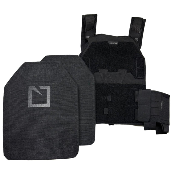 Black; Agilite - Sub Zero Plate Carrier & 3411 LEVEL III+ Loadout - Sapi - HCC Tactical