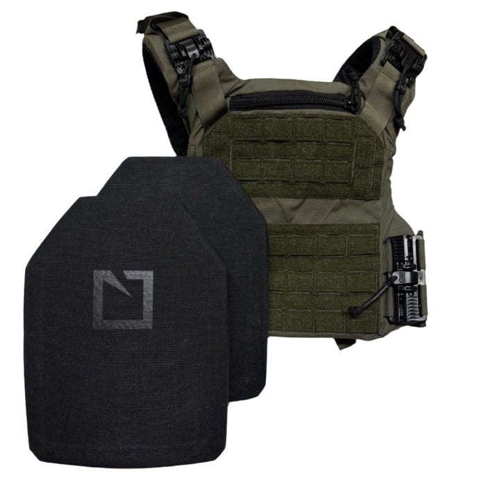 Ranger Green; Agilite - K19 Plate Carrier Gen 3 & 4403 LEVEL IV (Multi Curve) Loadout - Sapi - HCC Tactical