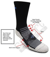 Blue Line Crew Sock