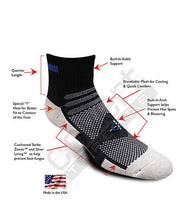 Blue Line Quarter Sock