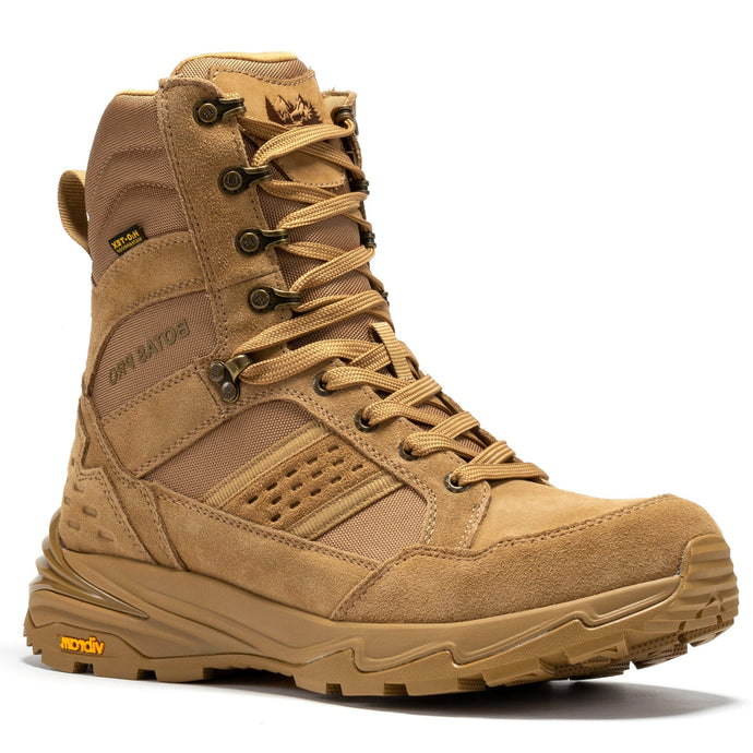 Botas Pro Sand 8-inch waterproof tactical boots with Vibram traction lug outsole