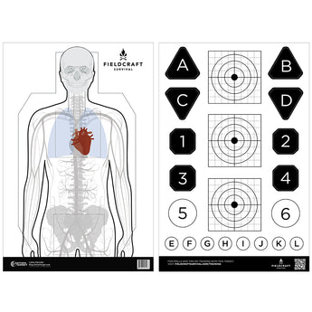 Multi Color; Action Target - Fieldcraft Survival Double Sided (23"x35") - HCC Tactical