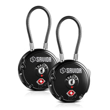 Combination Cable Lock (3-Digit) - 1/2/4 Pack