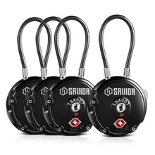 Combination Cable Lock (3-Digit) - 1/2/4 Pack