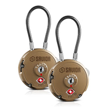 Combination Cable Lock (3-Digit) - 1/2/4 Pack