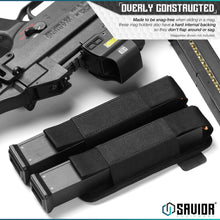 Extended Pistol Mag Holder w/ Hook Backing - 2 Slot