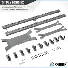 Horizontal Wall Rack w/ 10 Hooks