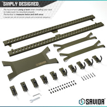 Horizontal Wall Rack w/ 10 Hooks