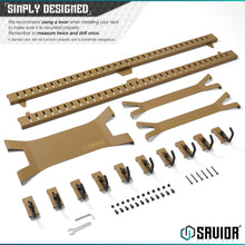 Horizontal Wall Rack w/ 10 Hooks