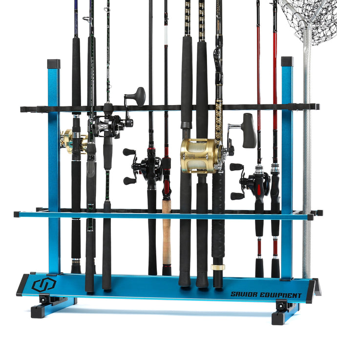Aluminum Fishing Rod Holder Rack - 24/36/48 Slots