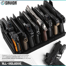Mobile Pistol Storage Rack w/ Handle - 4/6/8/12 Slots