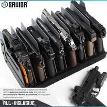 Mobile Pistol Storage Rack w/ Handle - 4/6/8/12 Slots
