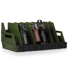 Mobile Pistol Storage Rack w/ Handle - 4/6/8/12 Slots