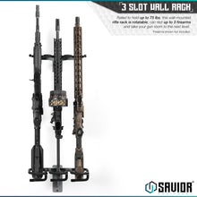 Angle Adjustable Rifle Wall Rack - 3 Slots