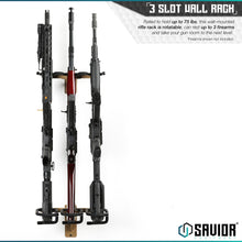 Angle Adjustable Rifle Wall Rack - 3 Slots