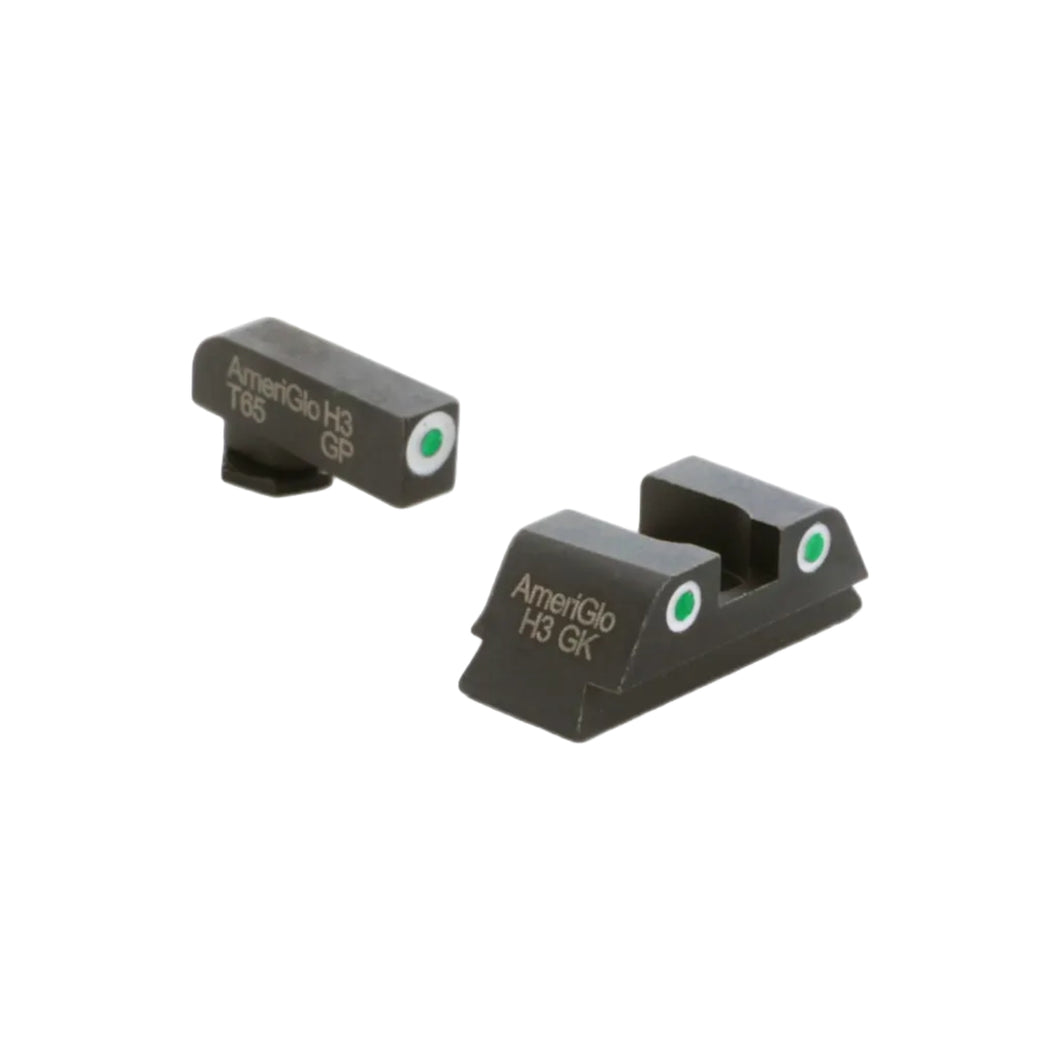 white; Ameriglo - Classic Tritium Night Sights (Glock) - HCC Tactical
